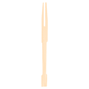 mini fourchette bambou naturel
